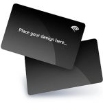 Black Glossy Cards 2 (8.5 X 5.3 Cm)  Solid color Design only