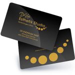 Black Glossy Cards 3 (8.5 X 5.3 Cm)  Solid color Design only