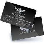 Black Glossy Cards 4 (8.5 X 5.3 Cm)  Solid color Design only
